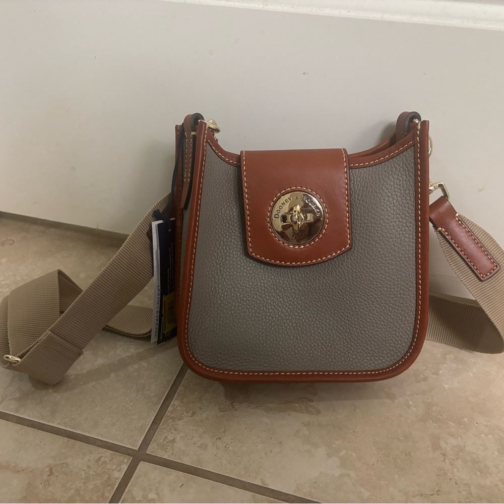 Dooney & Bourke Tan and Gray Crossbody Bag